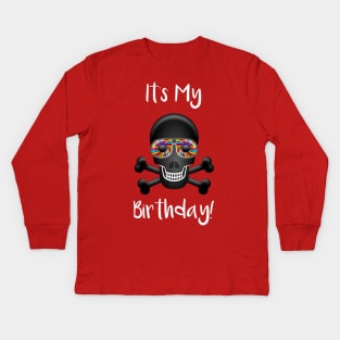 It's My Birthday Skull Kids Long Sleeve T-Shirt